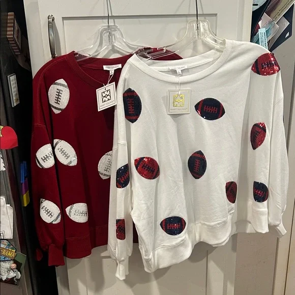 Mary Square Football Patterned Sweatshirt - Picture 2 of 6